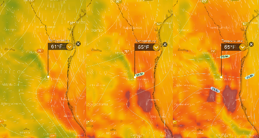 Temperature map