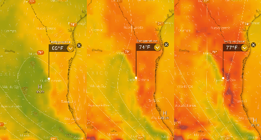 Temperature map