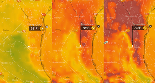 Temperature map