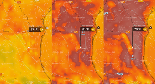 Temperature map