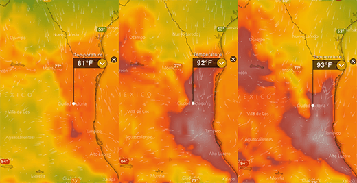 Temperature map