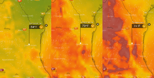 Temperature map