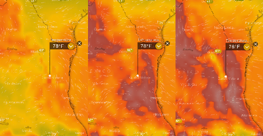 Temperature map