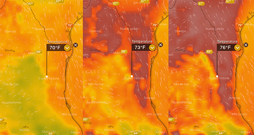 Temperature map